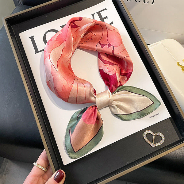 Red Peony Women's Silk Scarves Elegant Accessories For All Seasons Scarves & Wraps