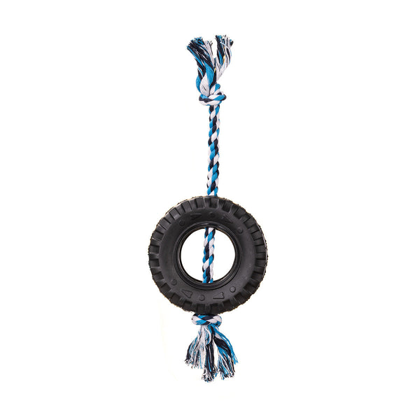 Blue Interactive Tire Rope Dog Toy Heavy Duty Chew For Dental Health & Play Dog Toys