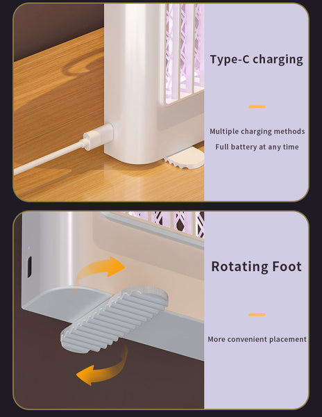White Usb Plug In Mosquito Killer Lamp Electric Bug Zapper Wall Mounted Standing Silent Insect Zappers
