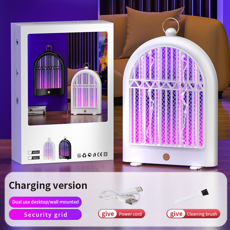 White (Chargeing Version) Usb Mosquito Killer Lamp Electric Bug Zapper Wall Mounted/Standing Silent Insect Zappers