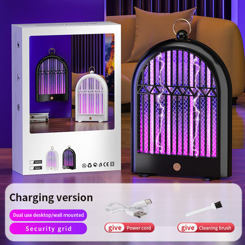 Black Usb Charging Mosquito Killer Lamp Electric Bug Zapper Wall Mounted Standing Silent Insect Zappers