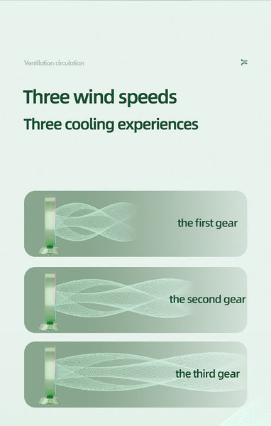 Green Rgb Desktop Fan Usb Rechargeable 3 Speed 180A Adjustable Led Light Portable Fans