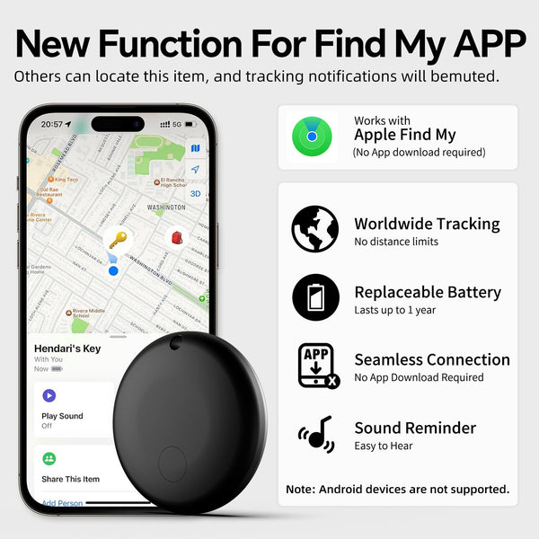Compact Locator Technology Tracker For Keys Wallet Anti Theft Device With Find My Feature Gps