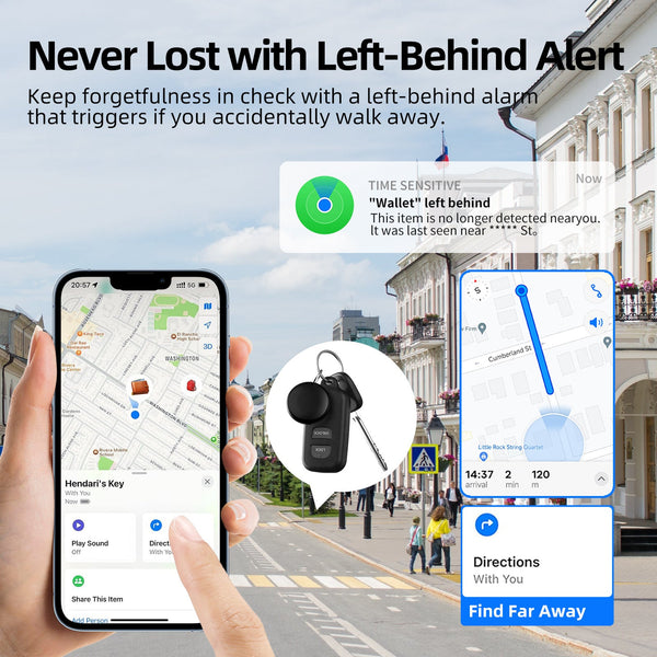 Compact Locator Technology Tracker For Keys Wallet Anti Theft Device With Find My Feature Gps