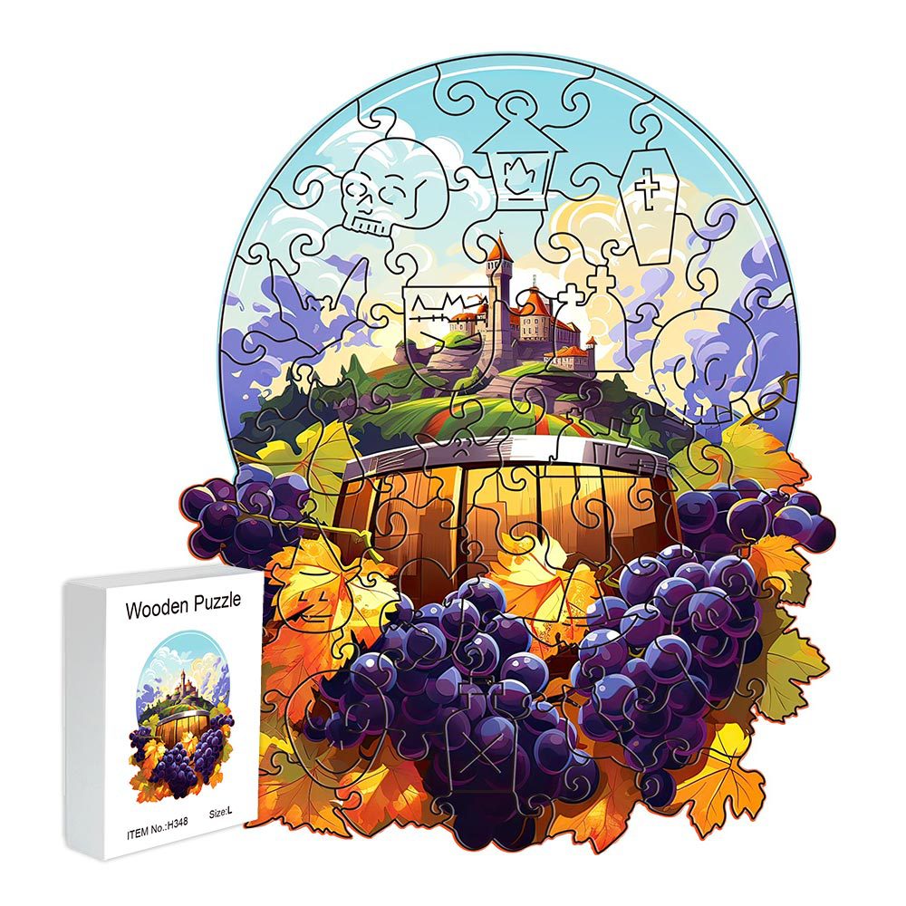 Wine Grapes Puzzle Small Vegetable Fruit Design Educational Home Decor Toy Puzzles