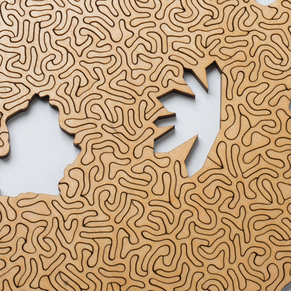 Green Algorithmic Agate Jigsaw Puzzle With 164 Unique Wooden Pieces Puzzles