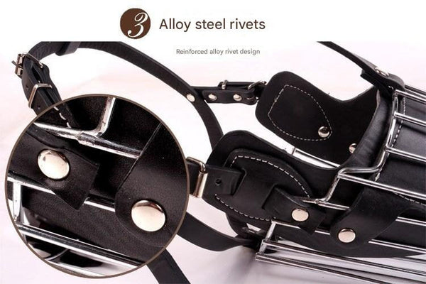 Black Metal Basket Dog Muzzle Anti Bite & Barking L Muzzles
