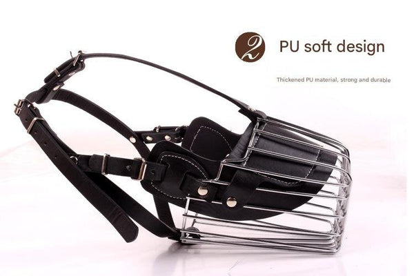 Xl Black Metal Basket Dog Muzzle Anti Bite Barking For Safe Control And Training Muzzles