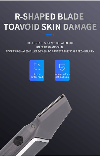 Grey Men's Electric Hair Trimmer With Retractable Design And Usb Charging Clippers & Trimmers