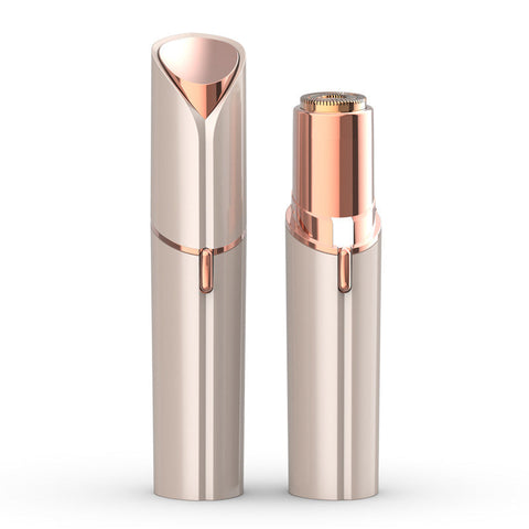 Champagne Gold Mini Lipstick Electric Shaver Usb Rechargeable Facial Hair Remover Women's Shavers