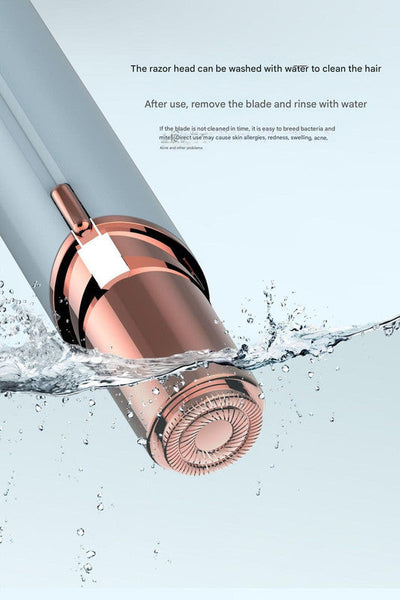 Champagne Gold Mini Lipstick Electric Shaver Usb Rechargeable Facial Hair Remover Women's Shavers