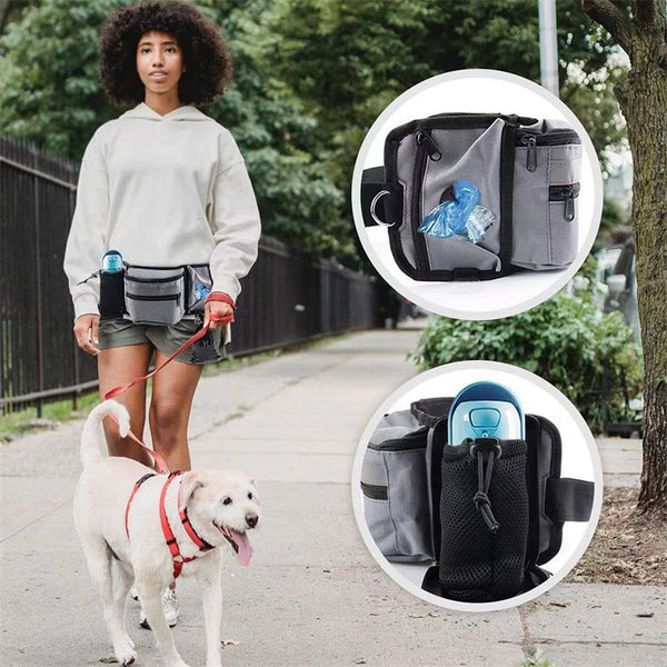 Multi Function Dog Training Belt Bag With Water Bottle Holder Grey Other Training & Obedience