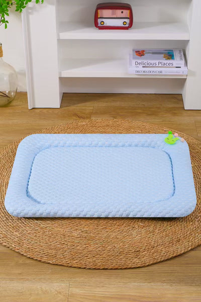 Blue Breathable Cooling Pet Mat Ice Bean Summer Bed For Small Dogs (S : 35X47cm) Dog Blankets