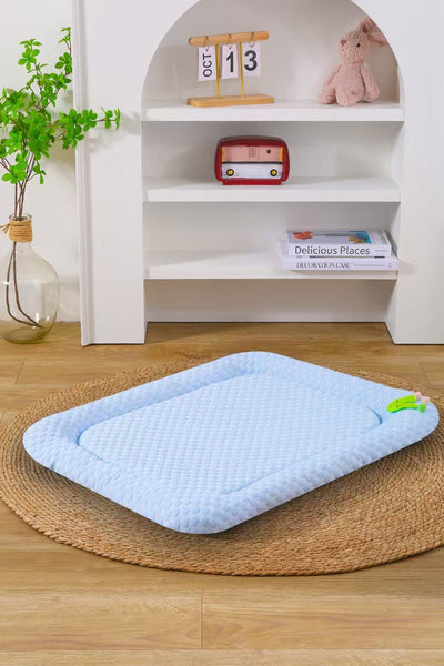 Blue Breathable Cooling Pet Mat Ice Bean Summer Bed For Small Dogs (S : 35X47cm) Dog Blankets