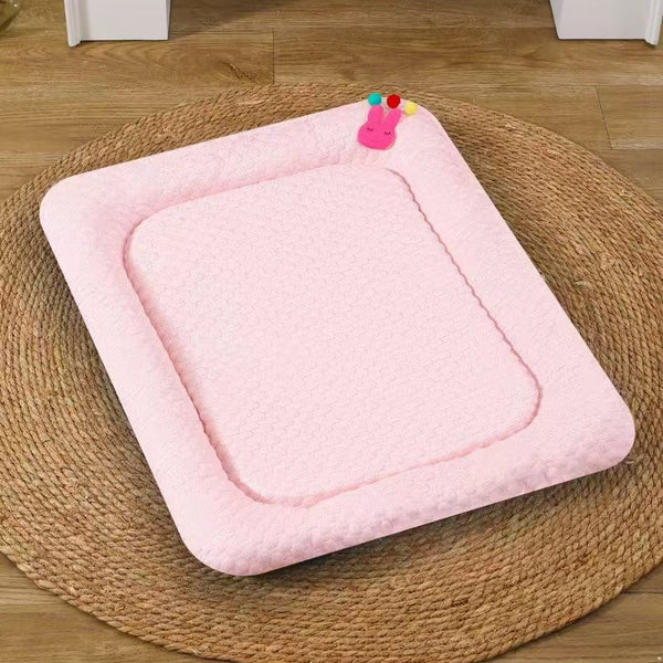 Pink Breathable Cooling Pet Mat Ice Bean Summer Bed For Small Dogs (S : 35X47cm) Dog Blankets