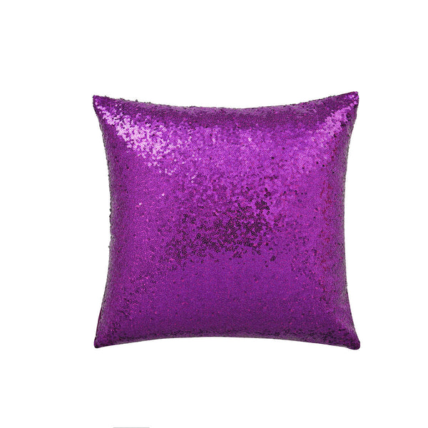 Shiny Sequin Pillowcase Single Sided Gorgeous Silver Pair 45X45cm Pillow Cases
