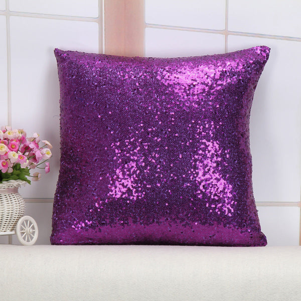 Shiny Sequin Pillowcase Single Sided Gorgeous Pillow Case Pair Size40x40cm Pillow Cases