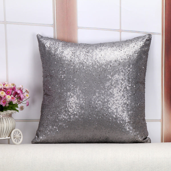 Shiny Sequin Pillowcase Single Sided Gorgeous Pillow Case Pair Size40x40cm Pillow Cases