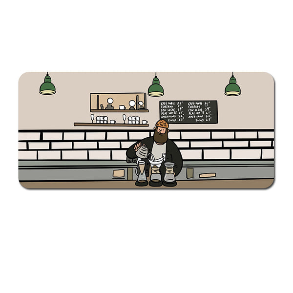 Extended Gaming Mousepad (80X30x0.4Cm) Big Beard Uncle Design Stitched Edges Style 2 Mouse Pads & Wrist Rests