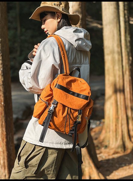 Black Lightweight Nylon Backpack Water Resistant Travel Daypack For Women & Men Dry Bags