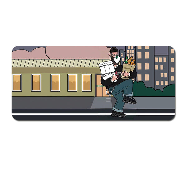 (90X40x0.4Cm) Computer Desk Mat Big Beard Uncle Series Smooth Gaming Surface Style 3 Desk Mats