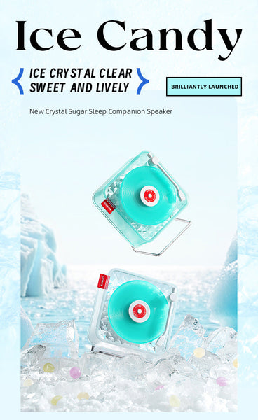 Retro Bluetooth Speaker Transparent Vinyl Design With Rgb Light Audio Docks & Mini Speakers