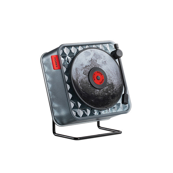 Retro Bluetooth Speaker Transparent Vinyl Design With Rgb Light Audio Docks & Mini Speakers