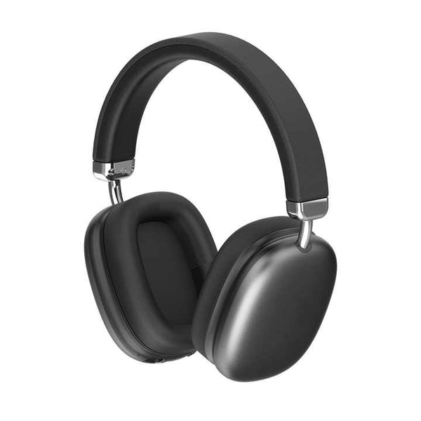 Black Wireless Bluetooth Over Ear Deep Bass Foldable Long Battery Life Headphones