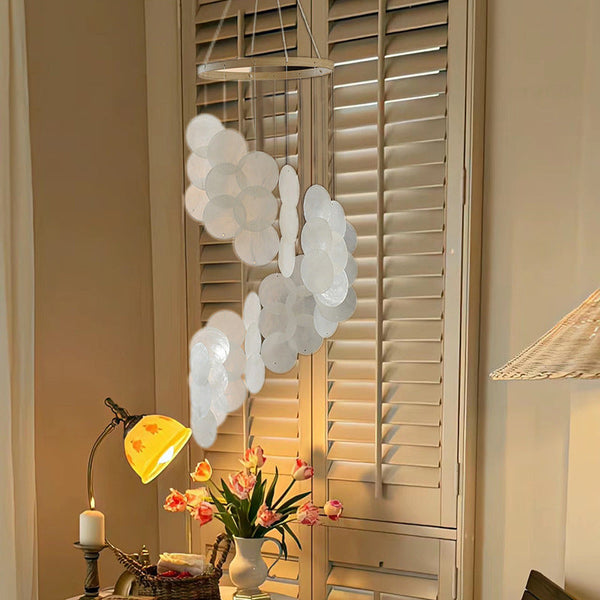 White Bohemian Seashell Wind Chime Dream Catcher Hanging Decor For Home Wind Chimes