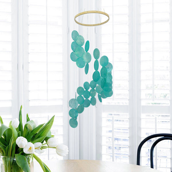 White Bohemian Seashell Wind Chime Dream Catcher Hanging Decor For Home Wind Chimes