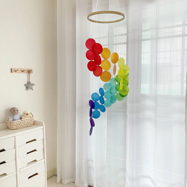 White Bohemian Seashell Wind Chime Dream Catcher Hanging Decor For Home Wind Chimes
