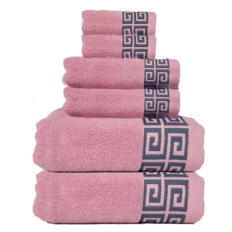 Pink Luxury Cotton Towel Set 6 Piece Highly Absorbent Bath & Hand Towels Towels & Washcloths