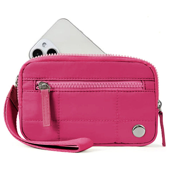 Beige Waterproof Wristlet Wallet Nylon Pouch For Cards Phone & Coins(Without Mobile Phone) Wallets