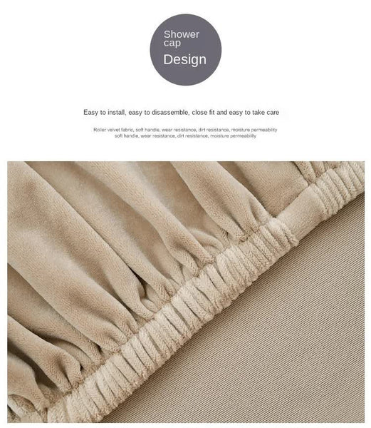 Elosung 2 Pcs Brown Elegant Polyester Sofa Cover Full Protection Against Cat Scratches And Wear Slipcovers