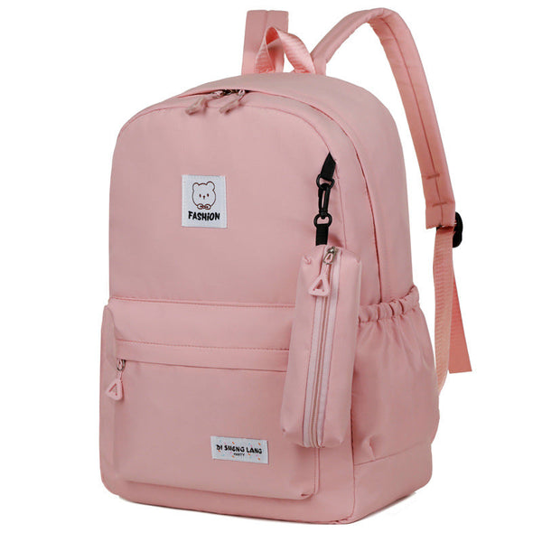 Pink Large Capacity Travel Backpack For Girls Waterproof School Bag With Detachable Pencil Case Backpacks & Bags
