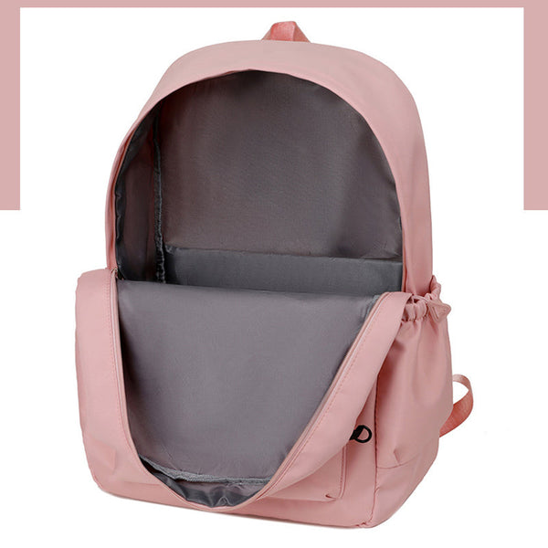 Pink Large Capacity Travel Backpack For Girls Waterproof School Bag With Detachable Pencil Case Backpacks & Bags