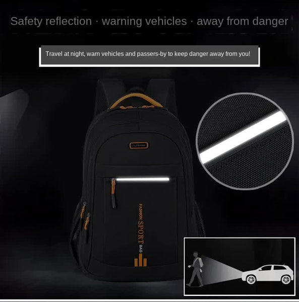 Black Large Capacity Business Backpack For Men And Women Waterproof Laptop School Bag With Breathable Design Laptop Cases & Bags