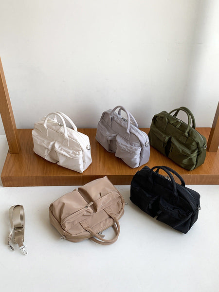 Black Casual Nylon Tote Bag Lightweight Korean Style Crossbody Large Capacity Women's Bags & Handbags