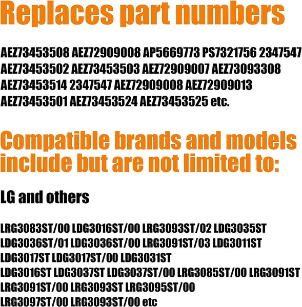 Elosung Stainless Steel Oven Stove Knob Aez73453509 Replacement 2 Pack Fireplace & Stove Accessories