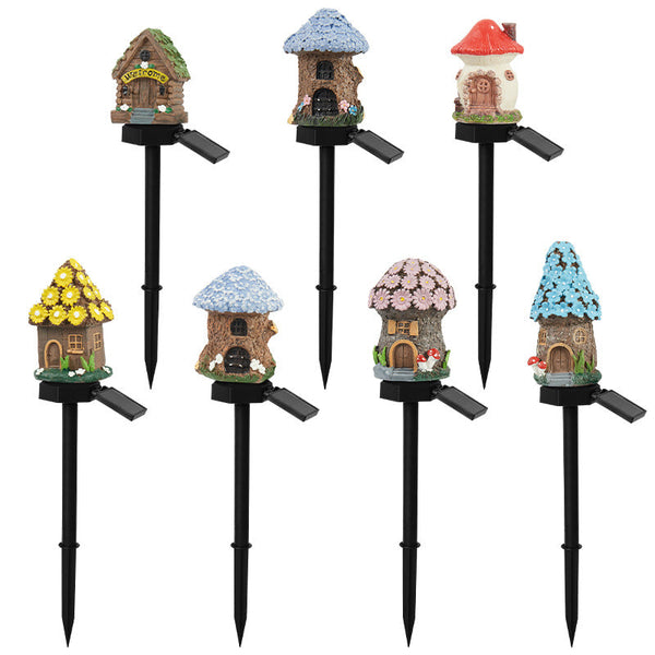 Style 4 Brown And Blue Solar Resin Garden Stake Light Outdoor Landscape For Yard Patio Decor Garden & Patio Torches