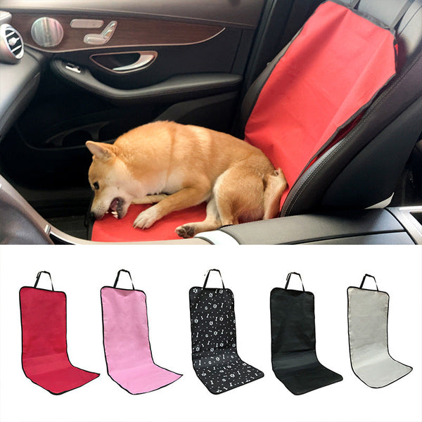 Elosung Waterproof Pet Car Seat Cover Black Paw Bone Print Dog Cat Protector Pet Transport