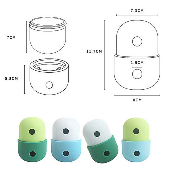 Elosung 2 Pcs Light Green And Interactive Pet Treat Dispensing Ball Food Grade Silicone Rolling Toy For Dogs With 1.5 Cm Leakage Hole Dog Toys