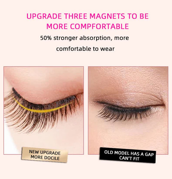 Style 3 Black Magnetic False Eyelashes Kit Pairs With Applicator Clip And Mirror Case Eyelash Extensions