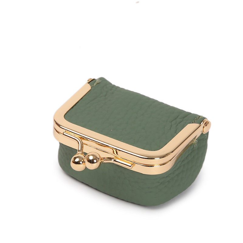 Veile Studios Green Mini Jewelry Pouch Compact Pu Leather Coin Purse For Earrings Rings And Necklaces 6.5X5x3.5Cm Jewellery Holders & Organisers