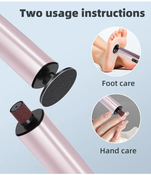 Black Rechargeable Electric Foot File With 9 Speed Settings Callus Remover For Smooth Feet Electric Files & Tools