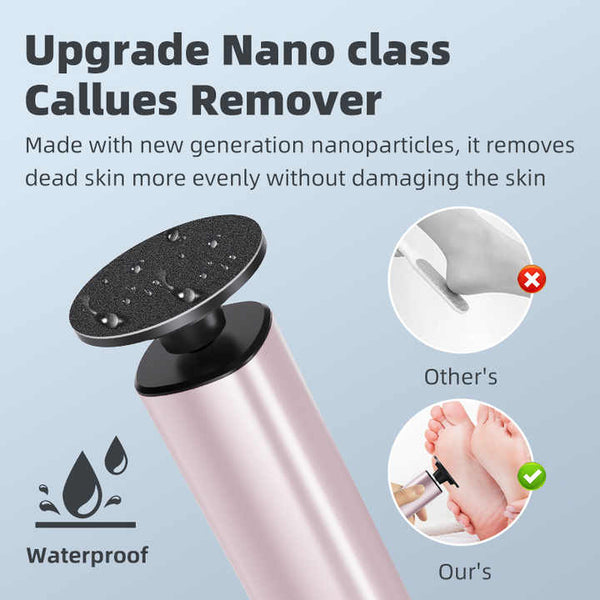 Rose Gold Rechargeable Electric Foot File With 9 Speed Settings Callus Remover For Smooth Feet Electric Files & Tools