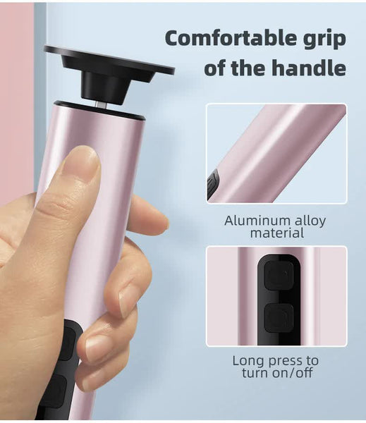 Rose Gold Rechargeable Electric Foot File With 9 Speed Settings Callus Remover For Smooth Feet Electric Files & Tools