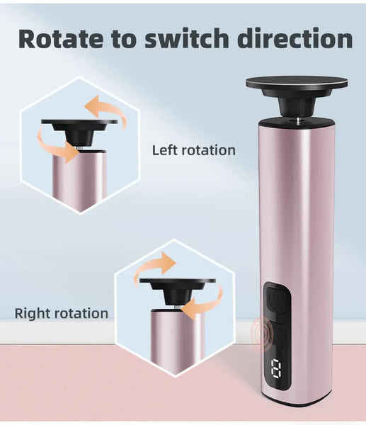 Purple Rechargeable Electric Foot File 9 Speed Settings Callus Remover For Smooth Feet Electric Files & Tools