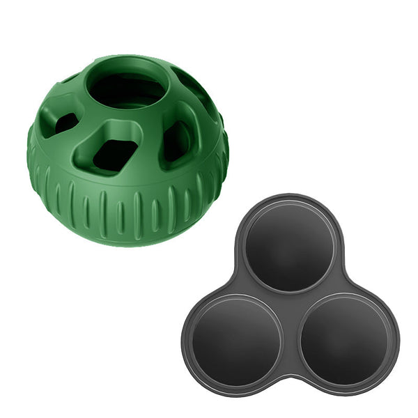 Green Ball And Black Mold Pet Treat Dispensing Molding Set Silicone Dog Chew Toy Dog Toys