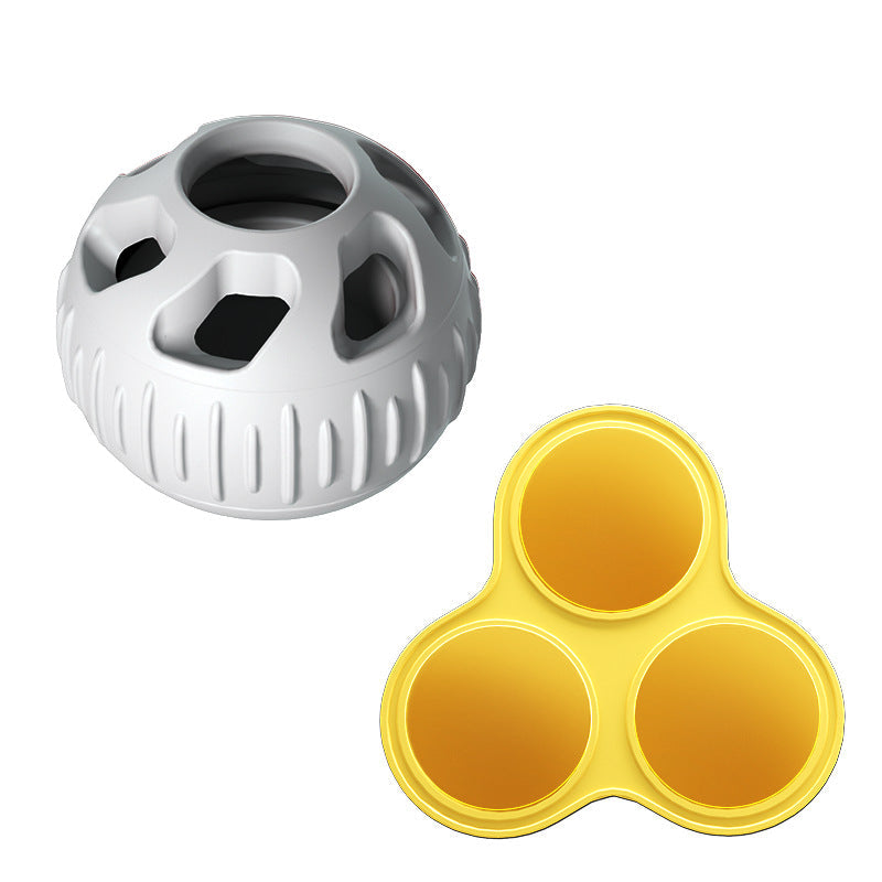 Grey Ball And Yellow Mold Pet Treat Dispensing Molding Set Silicone Dog Chew Toy Dog Toys
